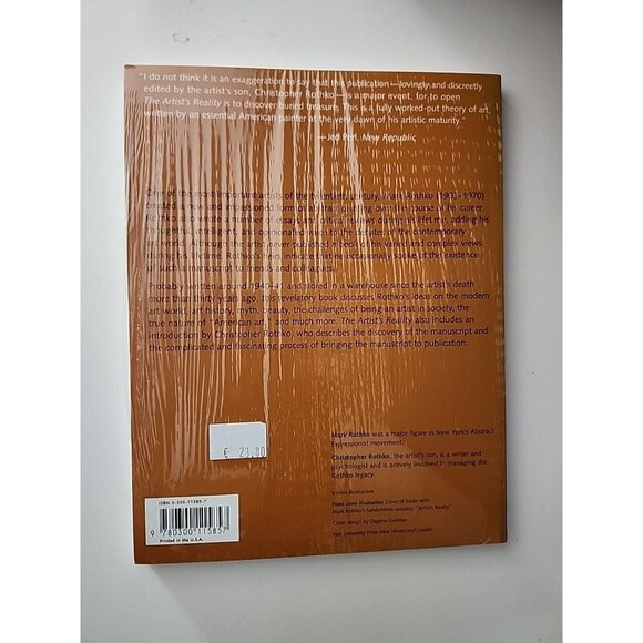 MINT The Artist's Reality: Philosophies of Art by Mark Rothko - New in Package - Picture 5 of 6